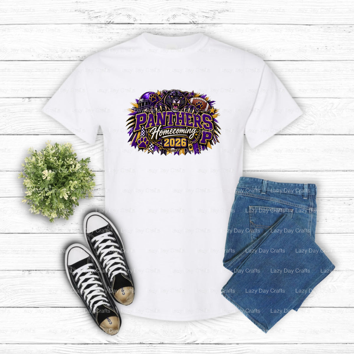 PANTHER HOMECOMING – DTF Transfer (view 2 of 2) – by Lazy Day Crafts – DTF Transfers – DTF Transfers, custom apparel
