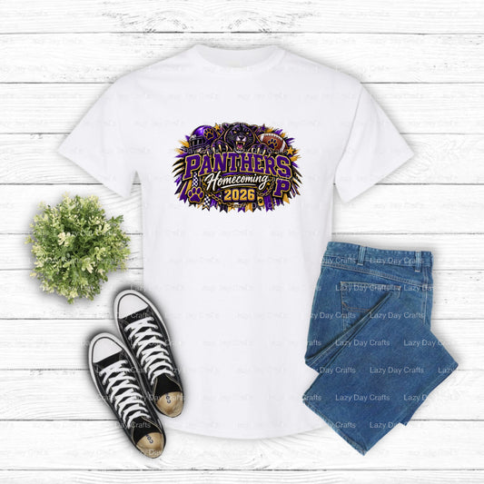PANTHER HOMECOMING – DTF Transfer (view 2 of 2) – by Lazy Day Crafts – DTF Transfers – DTF Transfers, custom apparel