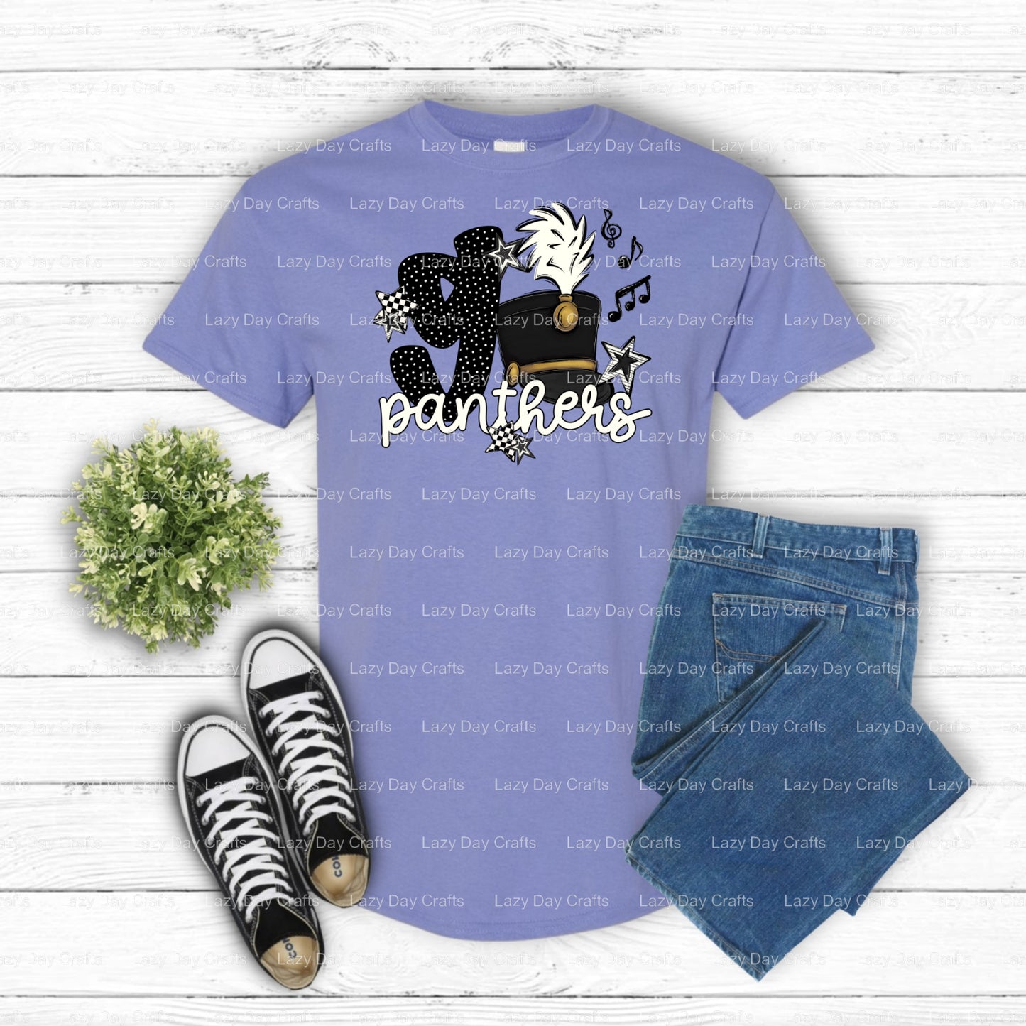 Panther Mascot Attack – School Spirit DTF Transfer (view 1 of 2) – by Lazy Day Crafts – DTF Transfers – School Spirit, App...