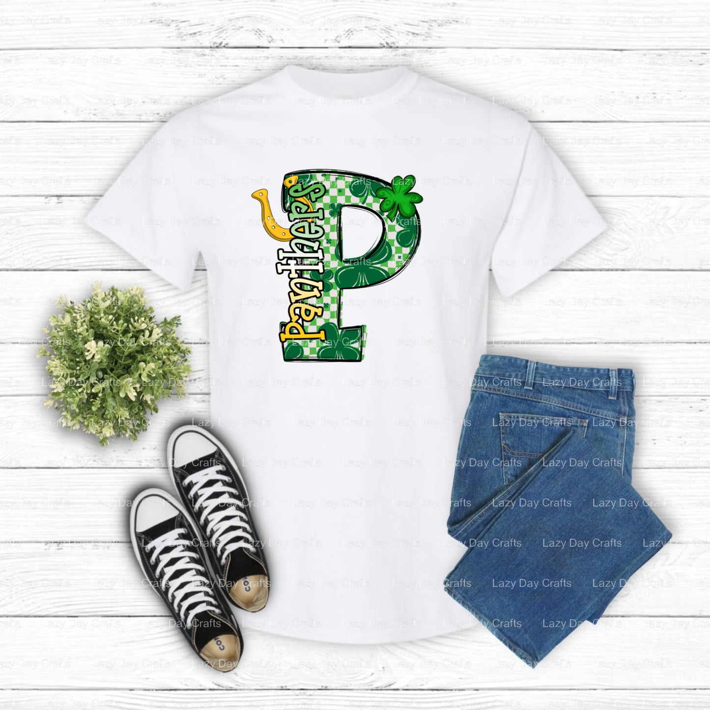 Panther Mascot Circle – School Spirit DTF Transfer (view 2 of 2) – by Lazy Day Crafts – DTF Transfers – School Spirit, Sch...