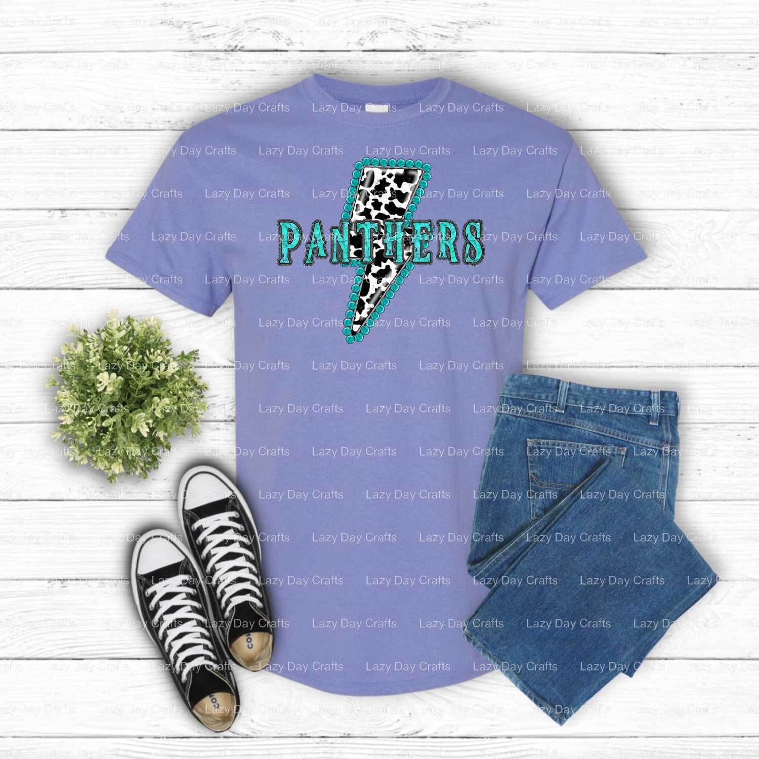 Panther Mascot Fierce – School Spirit DTF Transfer (view 2 of 2) – by Lazy Day Crafts – DTF Transfers – School Spirit DTF,...