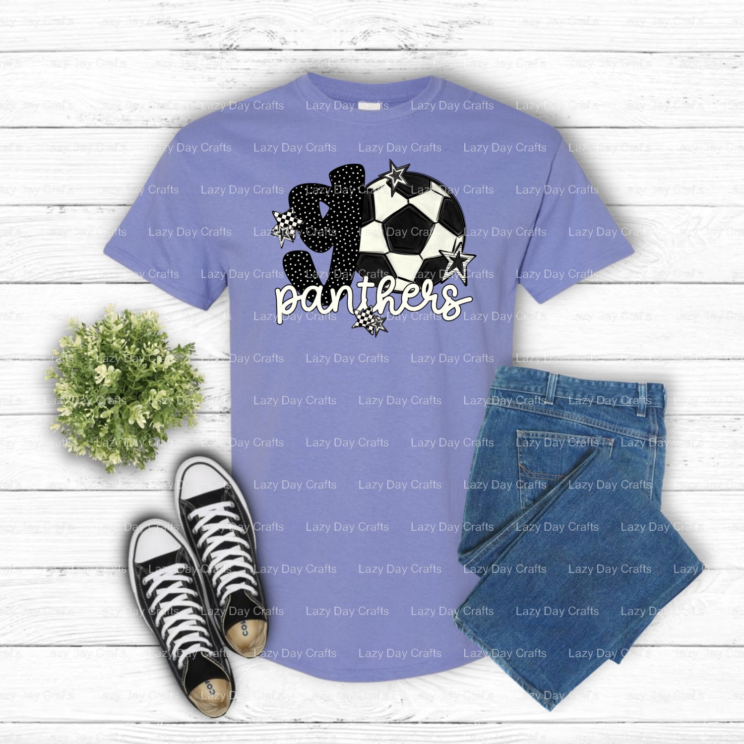 Panther Mascot Head – School Spirit DTF Transfer (view 1 of 2) – by Lazy Day Crafts – DTF Transfers – School Spirit, Appar...
