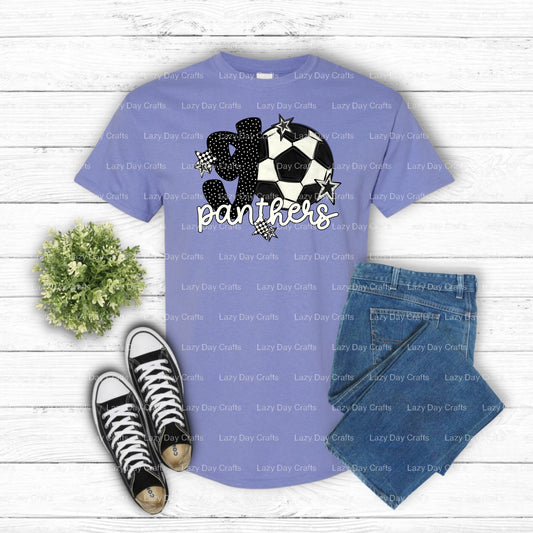 Panther Mascot Head – School Spirit DTF Transfer (view 1 of 2) – by Lazy Day Crafts – DTF Transfers – School Spirit, Appar...