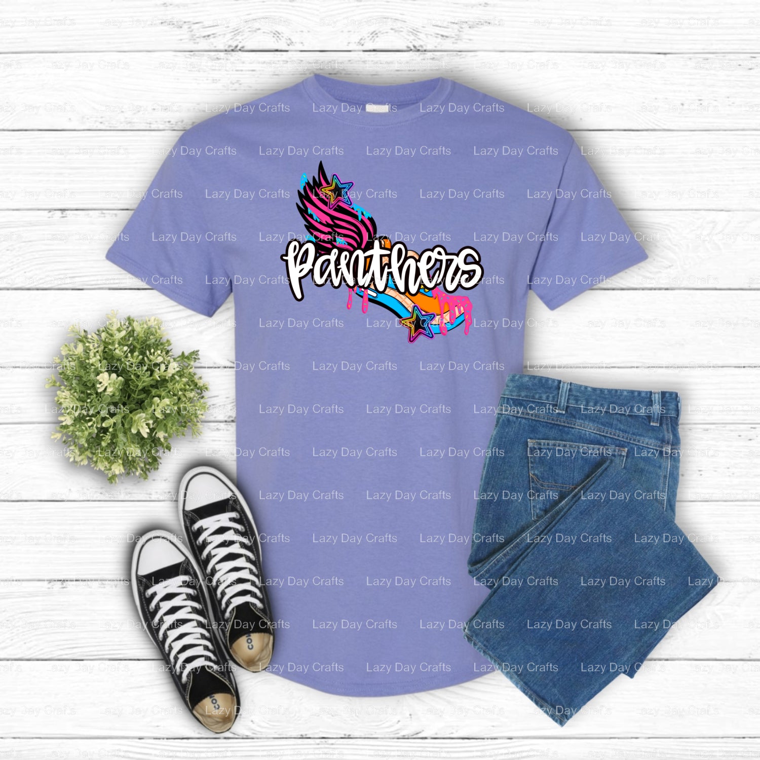 Panther Mascot Roar – School Spirit DTF Transfer (view 1 of 2) – by Lazy Day Crafts – DTF Transfers – School Mascot, Appar...