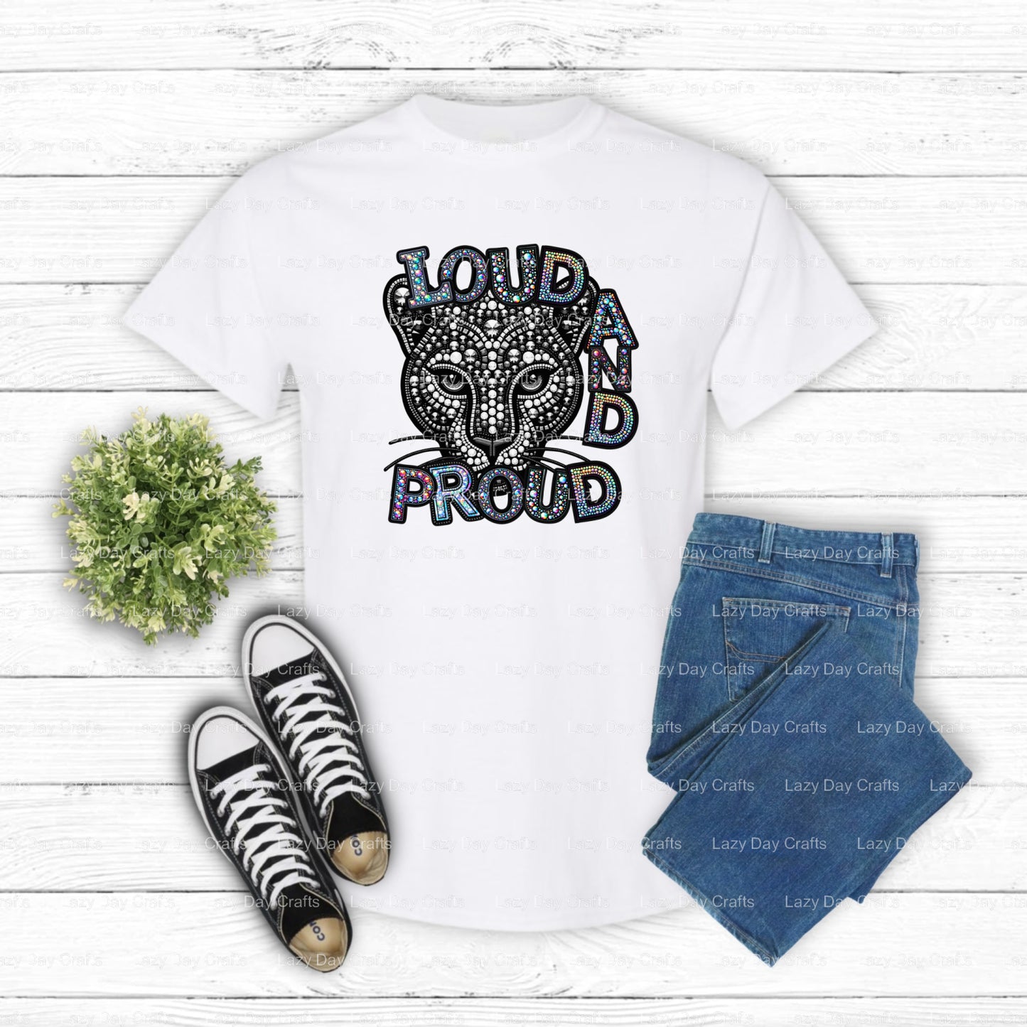 Panther Mascot School Spirit – DTF Transfer (view 2 of 2) – by Lazy Day Crafts – DTF Transfers – School Mascot, Apparel Decor