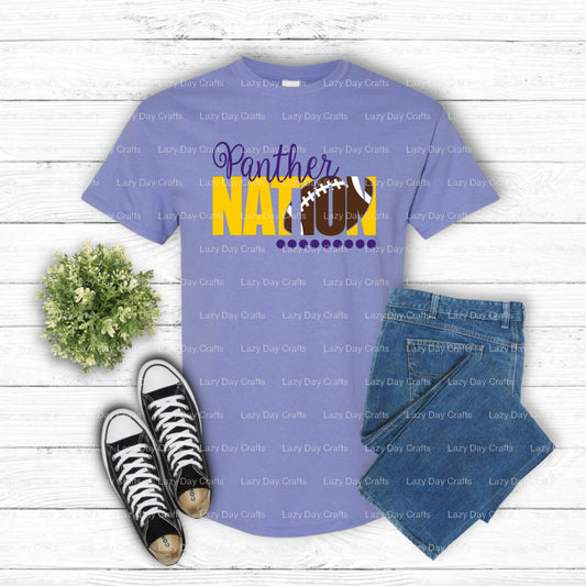 Panther Nation – School Spirit DTF Transfer (view 1 of 2) – by Lazy Day Crafts – DTF Transfers – DTF Transfers, School Spirit
