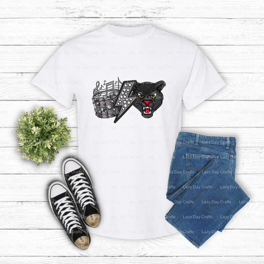 PANTHERS BAND – School Mascot DTF Transfer (view 1 of 2) – by Lazy Day Crafts – DTF Transfers – School Mascot, School Spirit