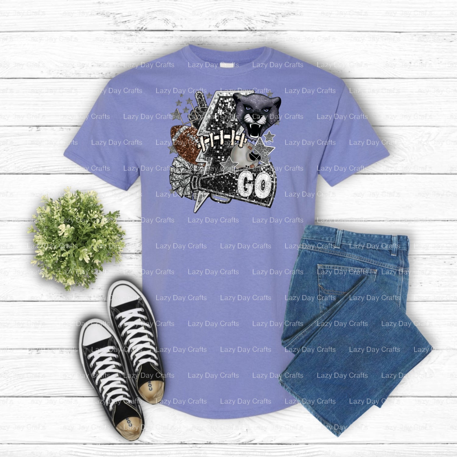 PANTHERS BOBCATS FOOTBALL – School Spirit DTF Transfer (view 1 of 2) – by Lazy Day Crafts – DTF Transfers – School Mascot,...