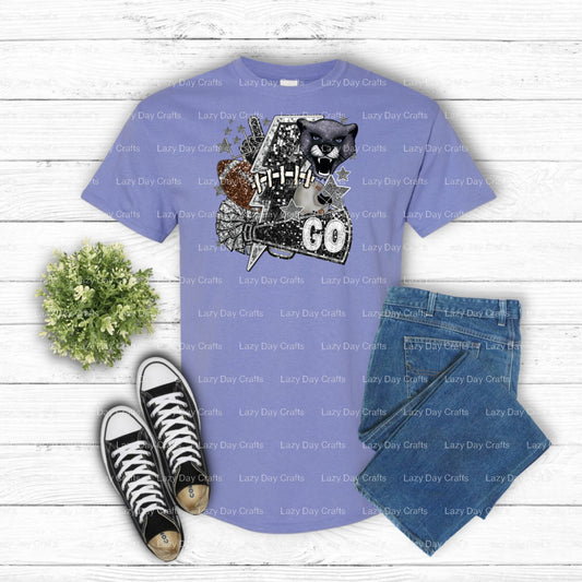 PANTHERS BOBCATS FOOTBALL – School Spirit DTF Transfer (view 1 of 2) – by Lazy Day Crafts – DTF Transfers – School Mascot,...