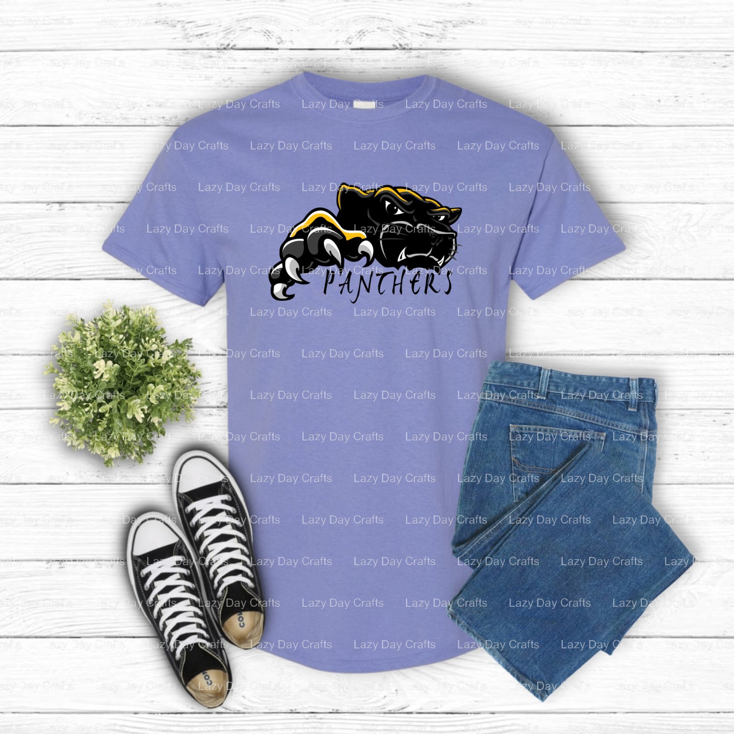 Panthers Claw Mark – School Mascot DTF Transfer (view 1 of 2) – by Lazy Day Crafts – DTF Transfers – School Mascot, Appare...