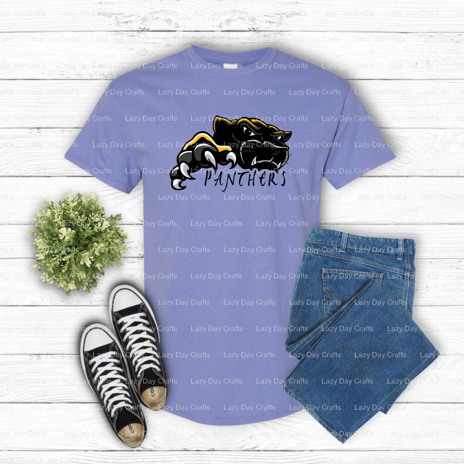 Panthers Claw Mark – School Mascot DTF Transfer (view 1 of 2) – by Lazy Day Crafts – DTF Transfers – School Mascot, Appare...