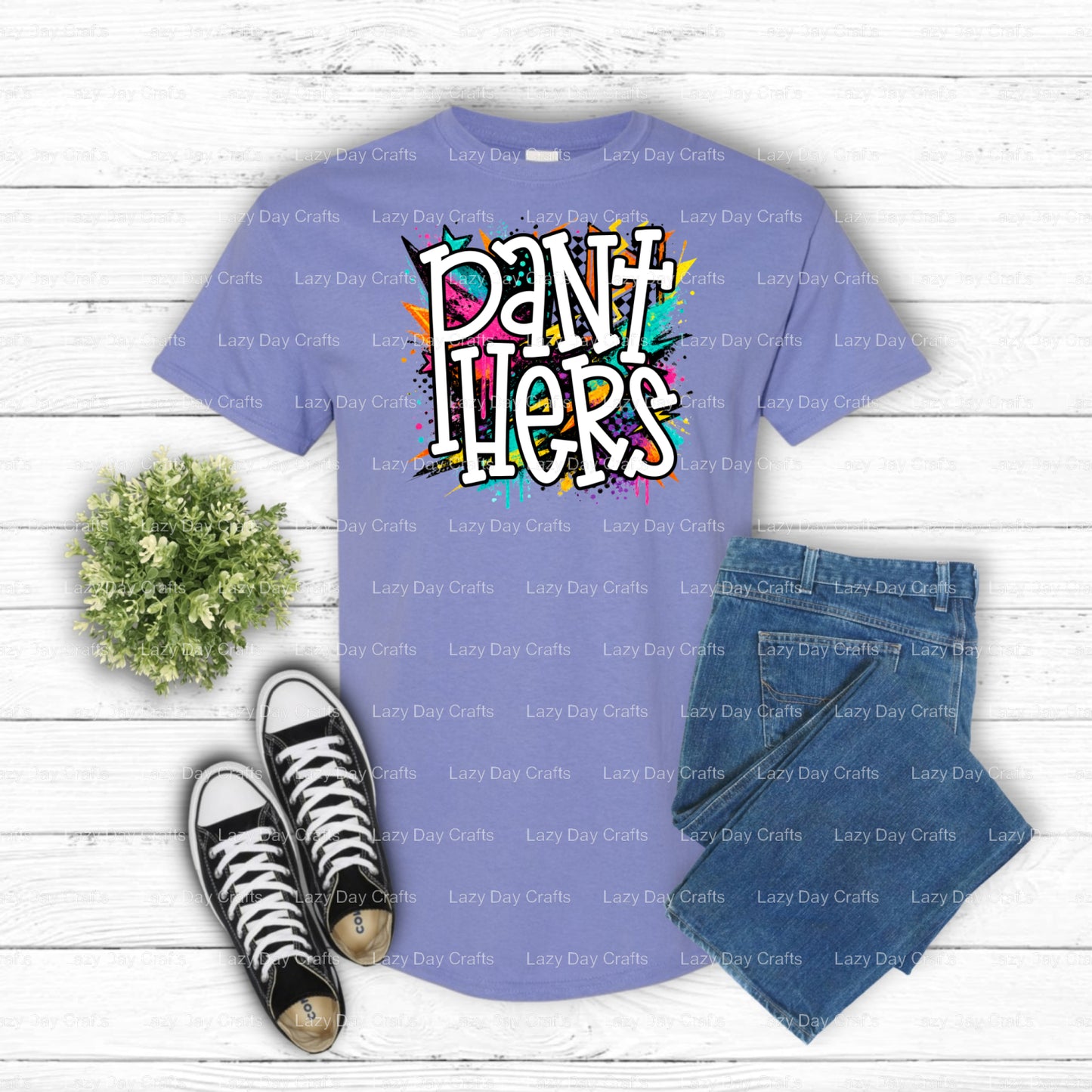 PANTHERS – DTF Transfer (view 1 of 3) – by Lazy Day Crafts – DTF Transfers – DTF Transfers, Premade DTF