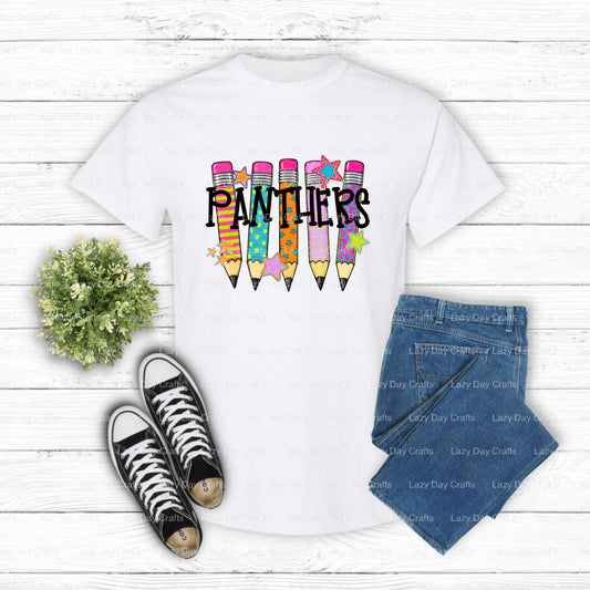 PANTHERS – DTF Transfer (view 2 of 3) – by Lazy Day Crafts – DTF Transfers – DTF Transfers, Premade DTF