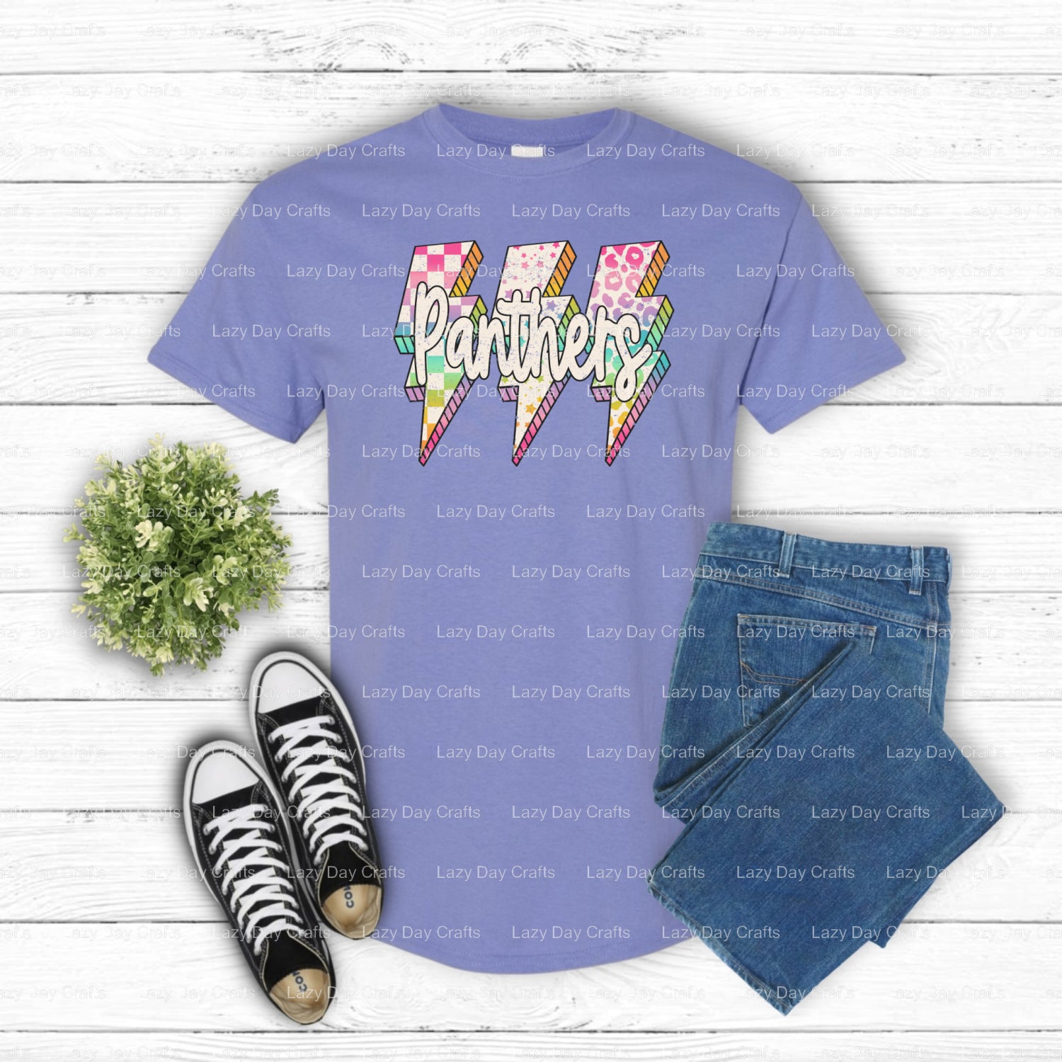 PANTHERS – DTF Transfer (view 3 of 3) – by Lazy Day Crafts – DTF Transfers – DTF Transfers, Premade DTF
