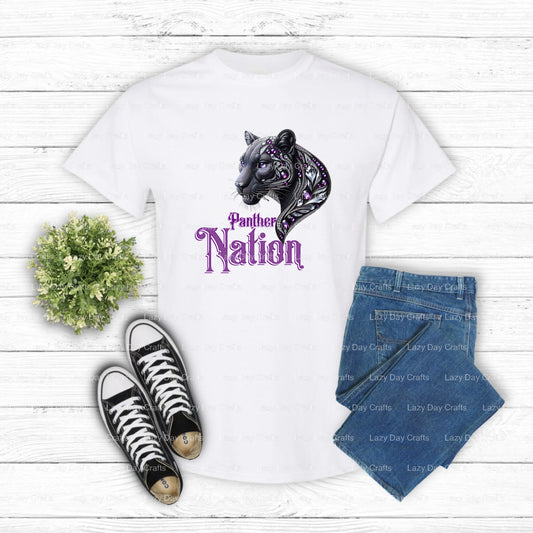 PANTHERS Mascot Head – School Spirit DTF Transfer (view 1 of 2) – by Lazy Day Crafts – DTF Transfers – School Mascot, Scho...
