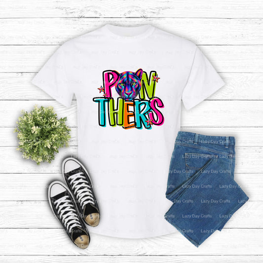 Panthers Mascot Head – School Spirit DTF Transfer (view 1 of 2) – by Lazy Day Crafts – DTF Transfers – School Mascot, DTF...