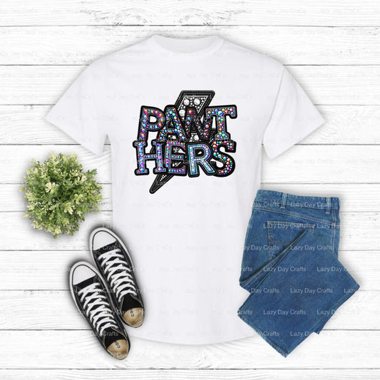PANTHERS Mascot Head – School Spirit DTF Transfer (view 1 of 2) – by Lazy Day Crafts – DTF Transfers – School Mascot, Scho...