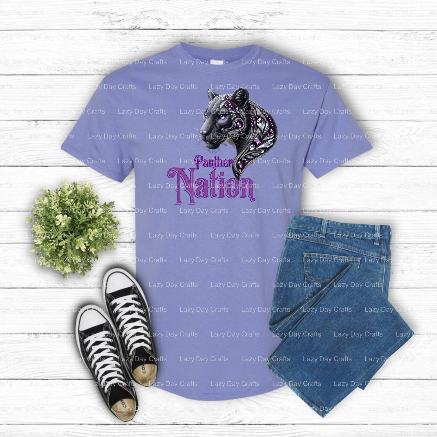 PANTHERS Mascot Head – School Spirit DTF Transfer (view 2 of 2) – by Lazy Day Crafts – DTF Transfers – School Mascot, Scho...