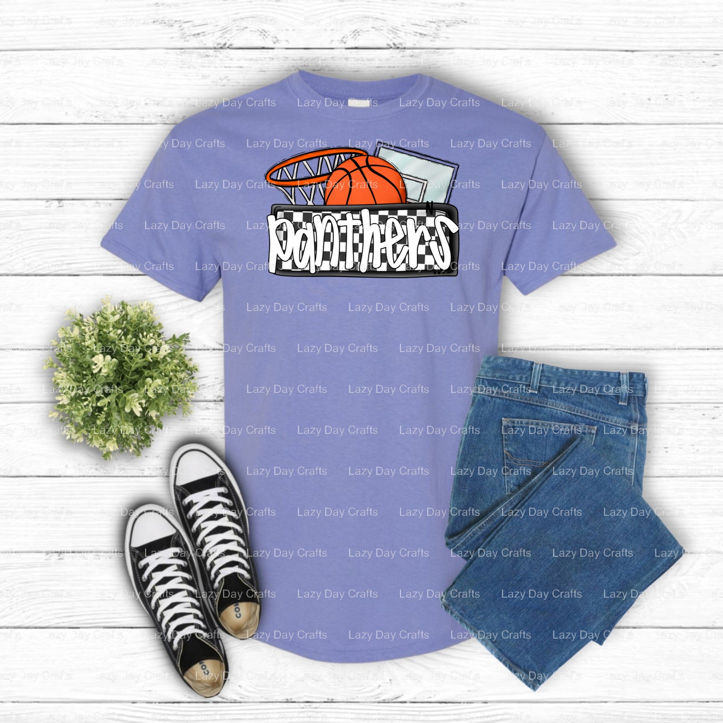 Panthers Mascot Head Text – Ready-to-Press DTF Transfer (view 1 of 2) – by Lazy Day Crafts – DTF Transfers – School Mascot...
