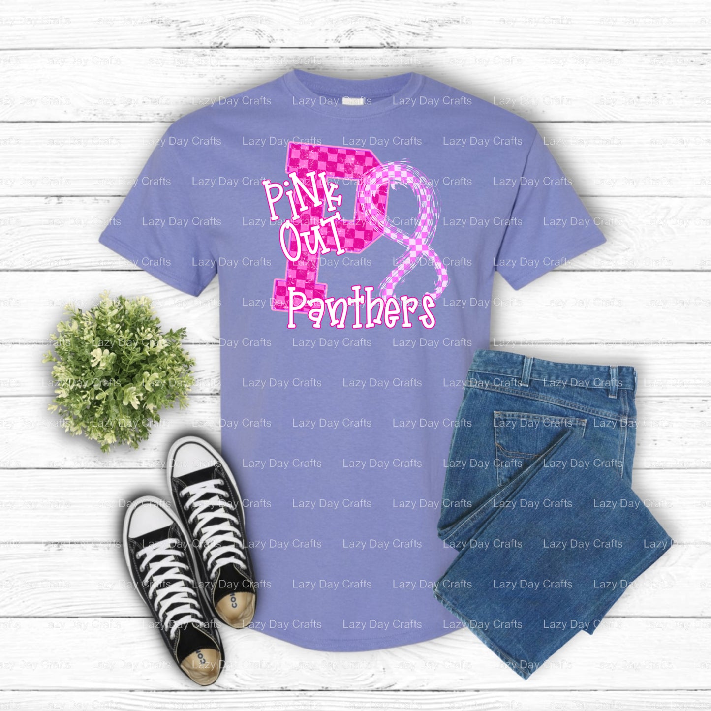 PANTHERS Mascot – School Spirit DTF Transfer (view 1 of 2) – by Lazy Day Crafts – DTF Transfers – School Spirit, Apparel D...