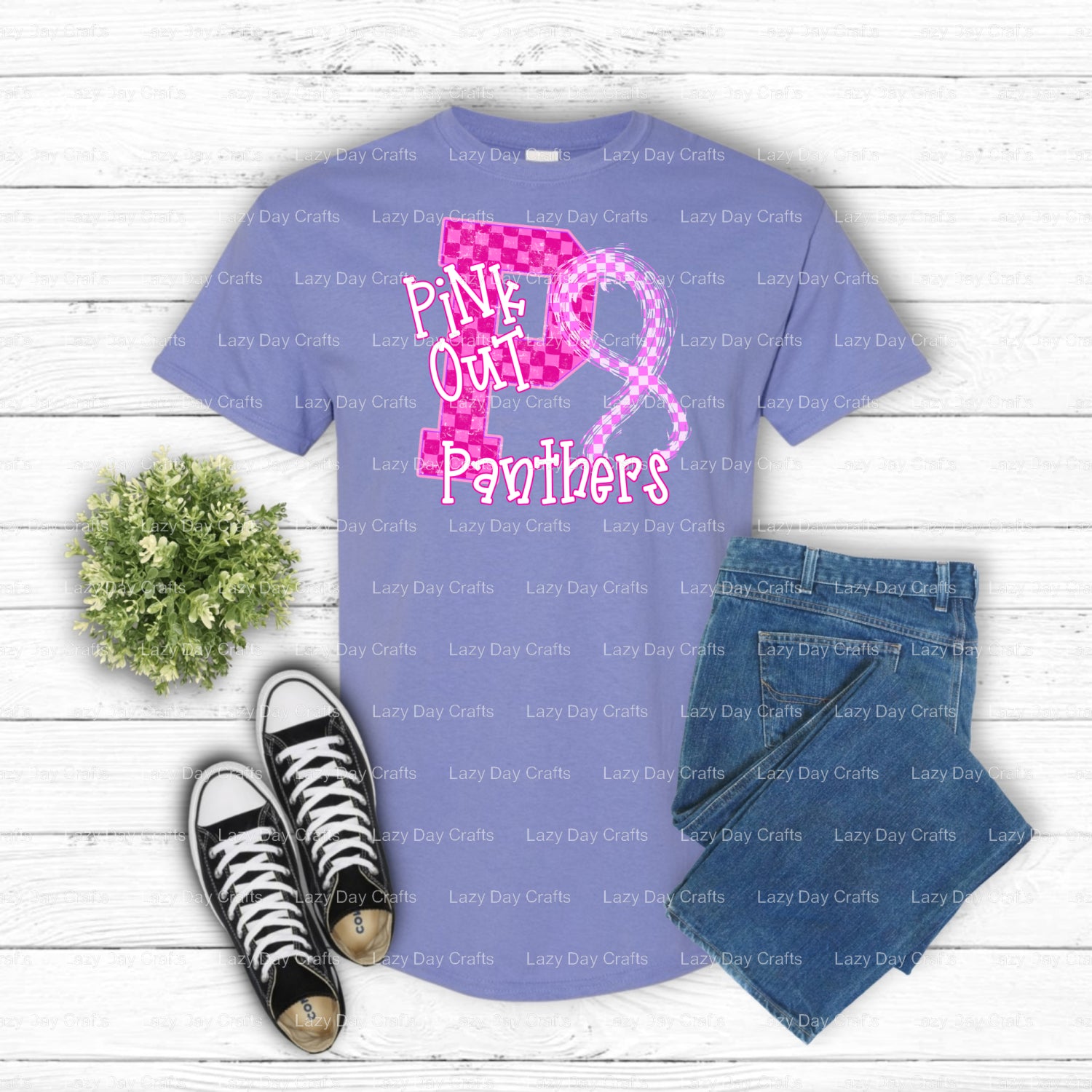 PANTHERS Mascot – School Spirit DTF Transfer (view 1 of 2) – by Lazy Day Crafts – DTF Transfers – School Spirit, Apparel D...