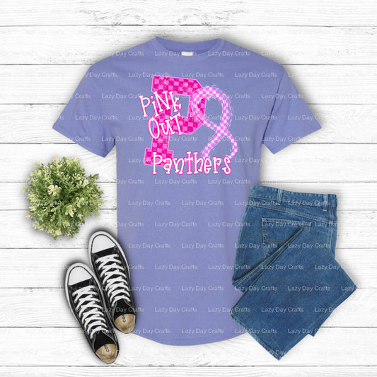 PANTHERS Mascot – School Spirit DTF Transfer (view 1 of 2) – by Lazy Day Crafts – DTF Transfers – School Spirit, Apparel D...