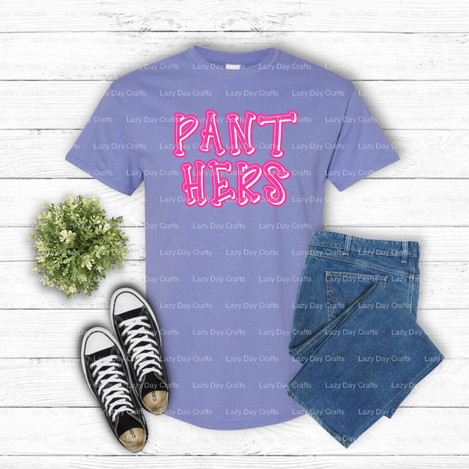 Panthers Mascot School Spirit – DTF Transfer (view 1 of 2) – by Lazy Day Crafts – DTF Transfers – School Spirit, Apparel D...