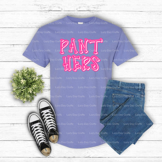 Panthers Mascot School Spirit – DTF Transfer (view 1 of 2) – by Lazy Day Crafts – DTF Transfers – School Spirit, Apparel D...
