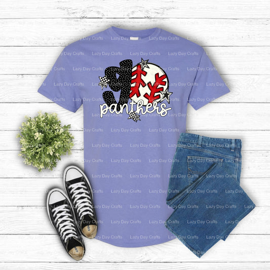 PANTHERS Mascot – School Spirit DTF Transfer (view 1 of 2) – by Lazy Day Crafts – DTF Transfers – School Spirit, DTF Trans...