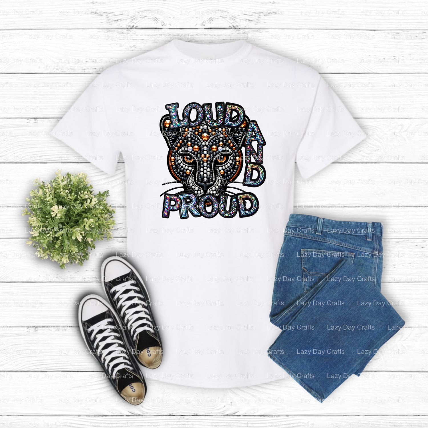PANTHERS Mascot – School Spirit DTF Transfer (view 2 of 2) – by Lazy Day Crafts – DTF Transfers – School Mascot, Apparel D...