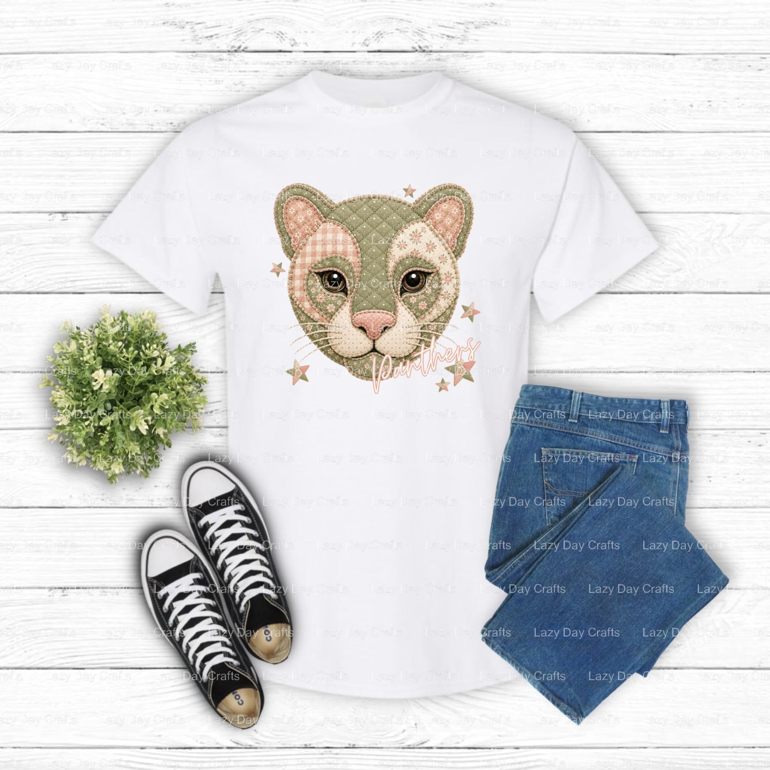 PANTHERS Panther Head – DTF Transfer (view 2 of 3) – by Lazy Day Crafts – DTF Transfers – DTF Transfers, Premade DTF