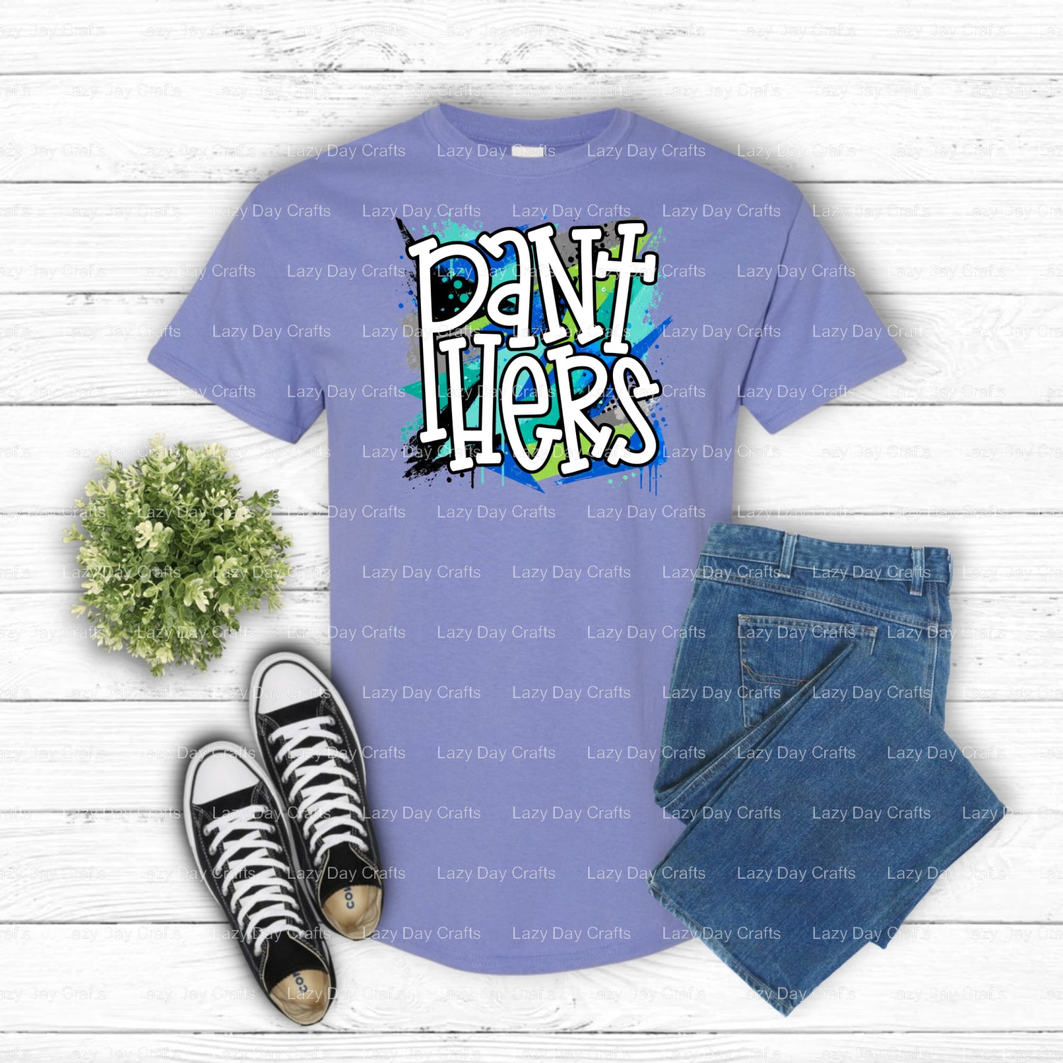 PANTHERS – Ready to Press DTF Transfer (view 2 of 3) – by Lazy Day Crafts – DTF Transfers – DTF Transfers, Premade DTF