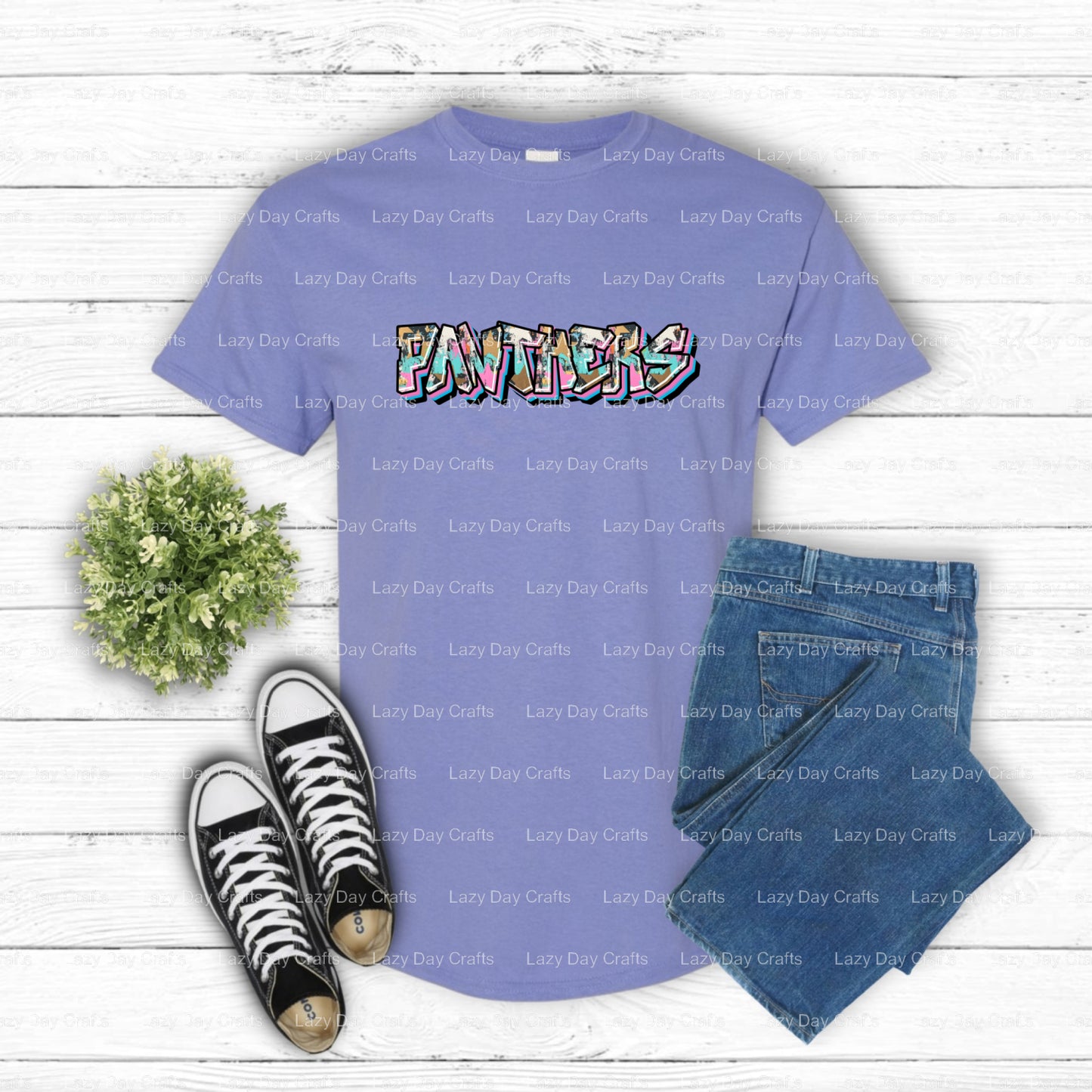 PANTHERS – Ready to Press DTF Transfer (view 3 of 3) – by Lazy Day Crafts – DTF Transfers – DTF Transfers, Premade DTF