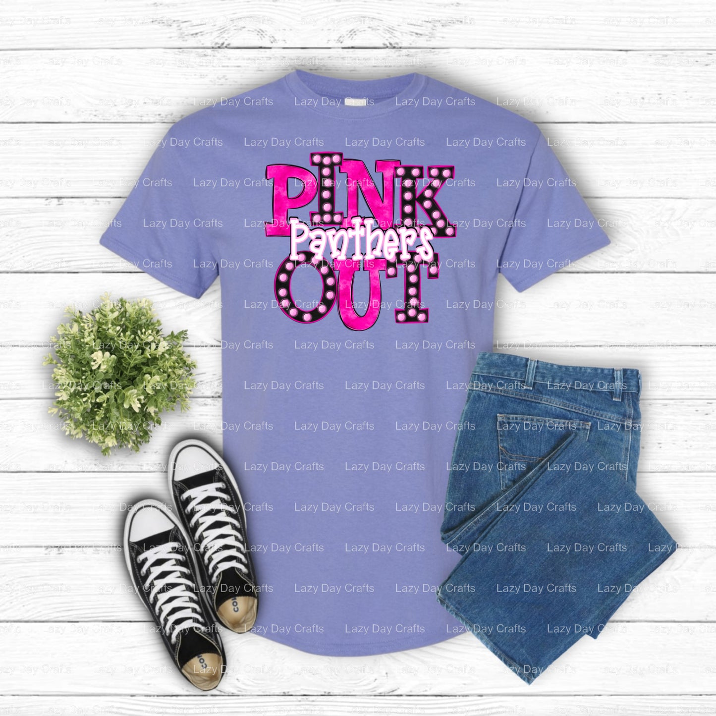 PANTHERS – School Mascot DTF Transfer (view 1 of 2) – by Lazy Day Crafts – DTF Transfers – School Mascot, Apparel Decoration