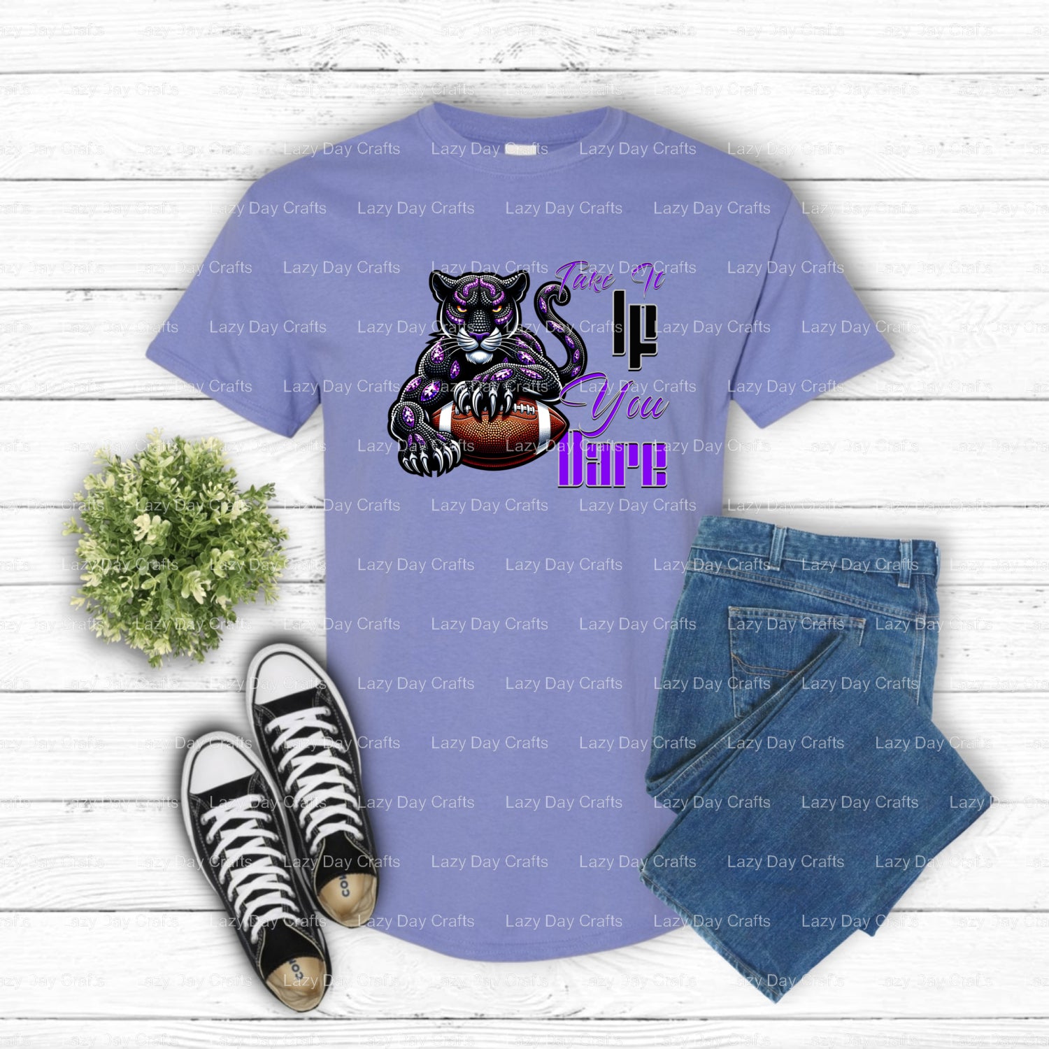 Panthers – School Mascot DTF Transfer (view 1 of 2) – by Lazy Day Crafts – DTF Transfers – School Mascot, Apparel Decor
