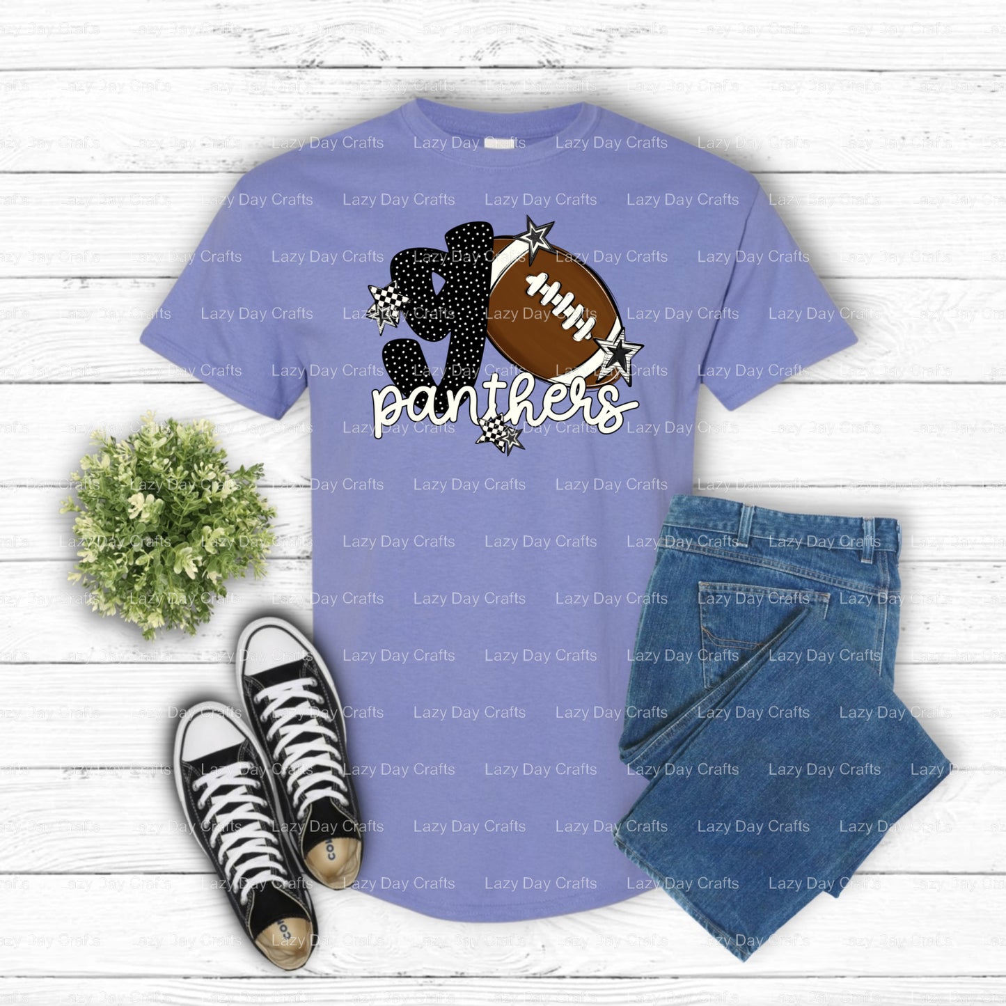 PANTHERS – School Mascot DTF Transfer (view 2 of 2) – by Lazy Day Crafts – DTF Transfers – School Spirit, DTF Transfers