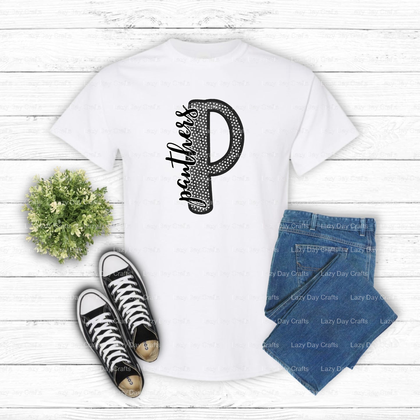 Panthers – School Mascot DTF Transfer (view 2 of 2) – by Lazy Day Crafts – DTF Transfers – School Mascot, School Spirit