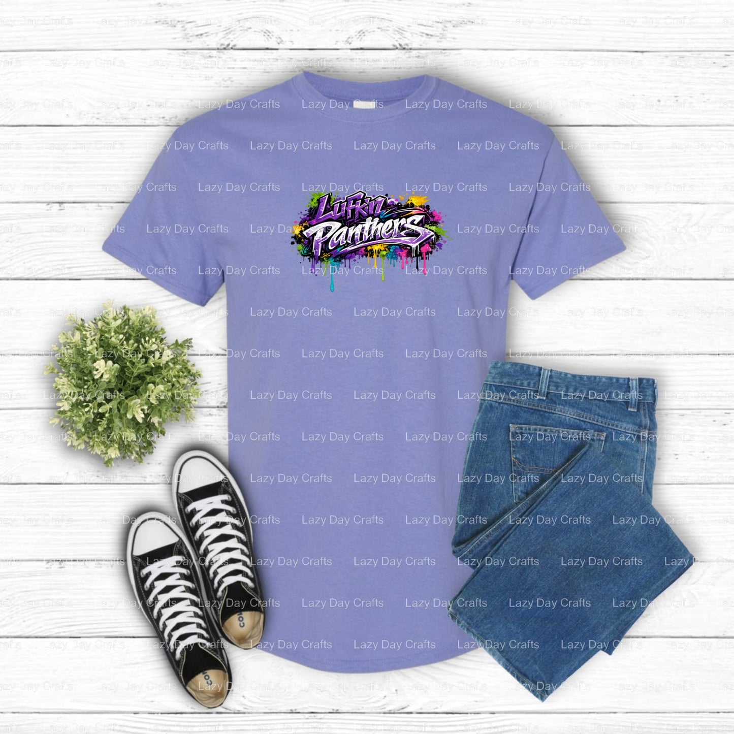 PANTHERS SCHOOL Mascot – School Spirit DTF Transfer (view 1 of 2) – by Lazy Day Crafts – DTF Transfers – School Spirit, Ap...