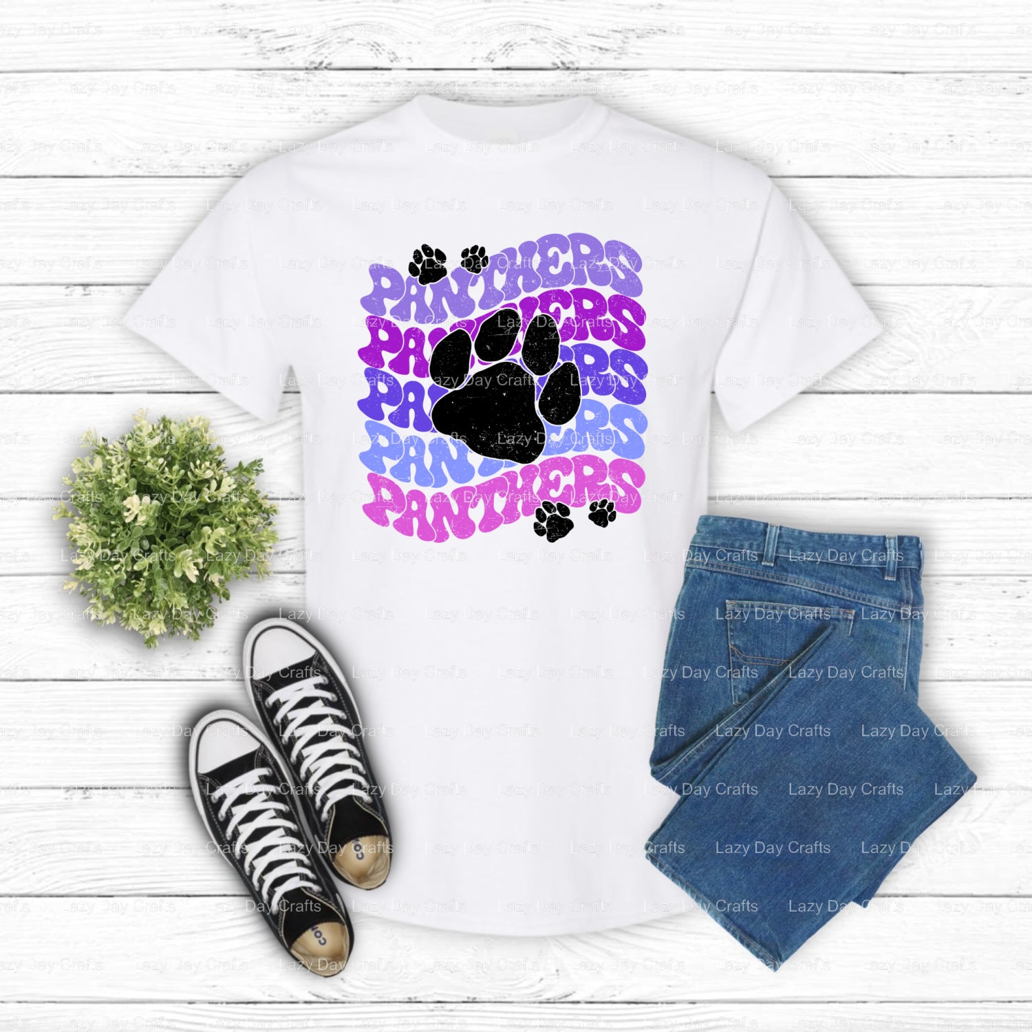 Panthers – School Spirit DTF Transfer (view 1 of 2) – by Lazy Day Crafts – DTF Transfers – School Spirit, Apparel Decor
