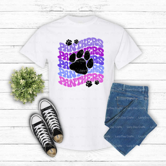 Panthers – School Spirit DTF Transfer (view 1 of 2) – by Lazy Day Crafts – DTF Transfers – School Spirit, Apparel Decor