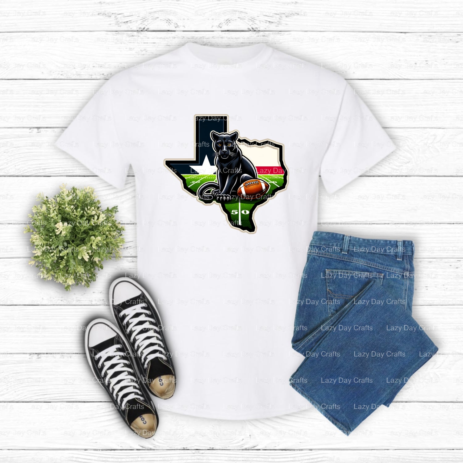 Panthers – School Spirit DTF Transfer (view 2 of 2) – by Lazy Day Crafts – DTF Transfers – School Mascot, Apparel Decor