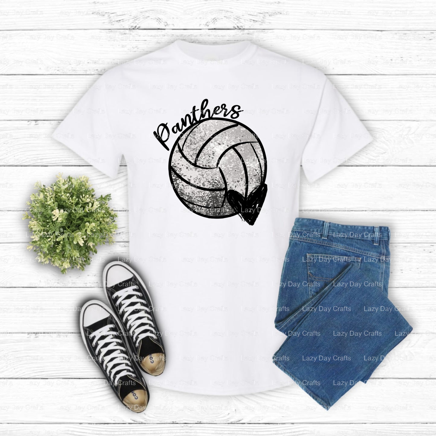 Panthers Volleyball – School Spirit DTF Transfer (view 2 of 2) – by Lazy Day Crafts – DTF Transfers – School Spirit, Appar...