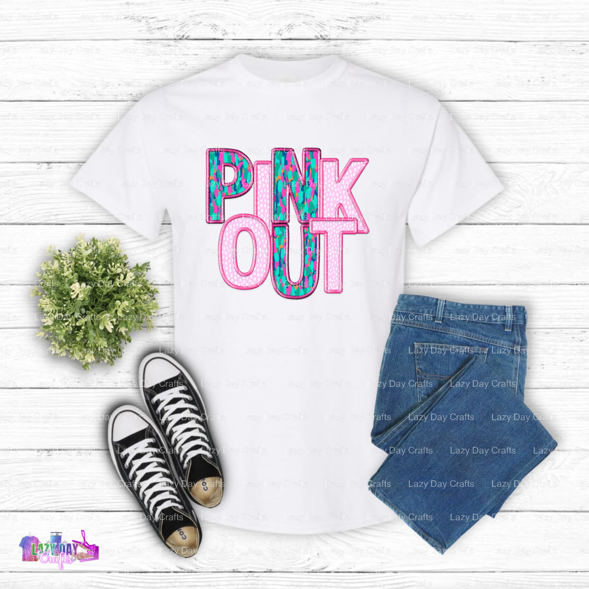 Pink Out – Beast Cancer Awareness DTF Transfer (view 1 of 2) – by Lazy Day Crafts – DTF Transfers – DTF Transfers, Premade...