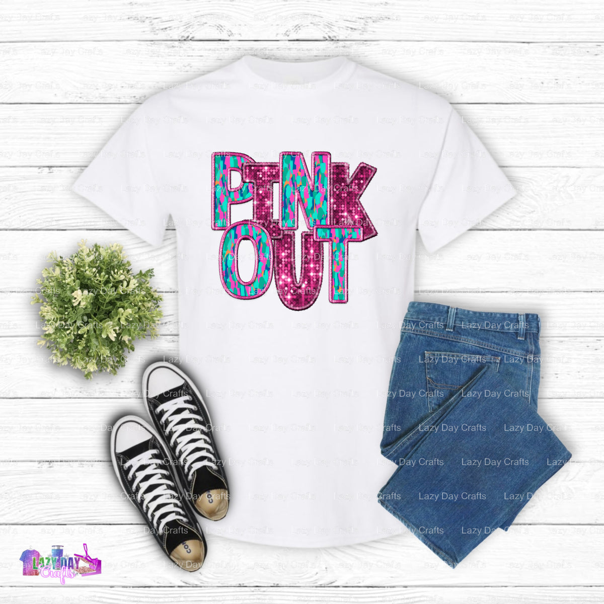 PINK OUT BLUE American Flag Ribbon – DTF Transfer (view 1 of 2) – by Lazy Day Crafts – DTF Transfers – DTF Transfers, Prem...