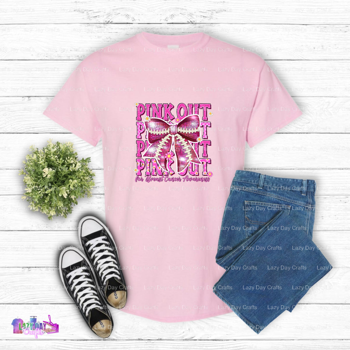 Pink Out For Breast Cancer Awareness – DTF Transfer (view 2 of 2) – by Lazy Day Crafts – DTF Transfers – DTF Transfers, Pr...