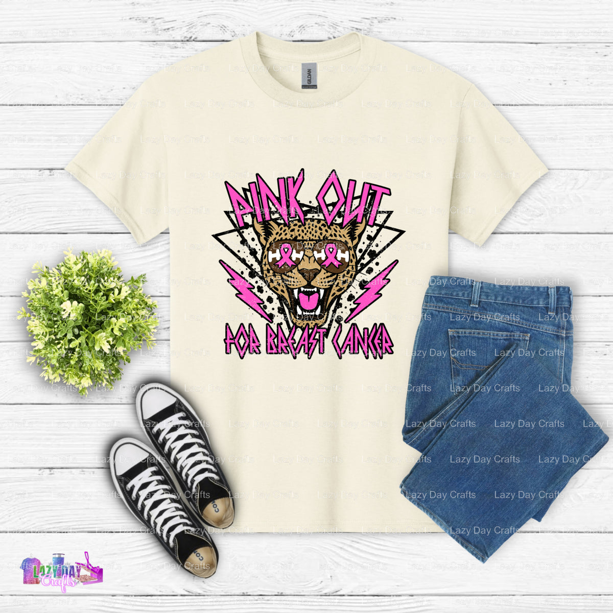 Pink Out For Breast Cancer Awareness – DTF Transfer (view 2 of 2) – by Lazy Day Crafts – DTF Transfers – DTF Transfers, Pr...