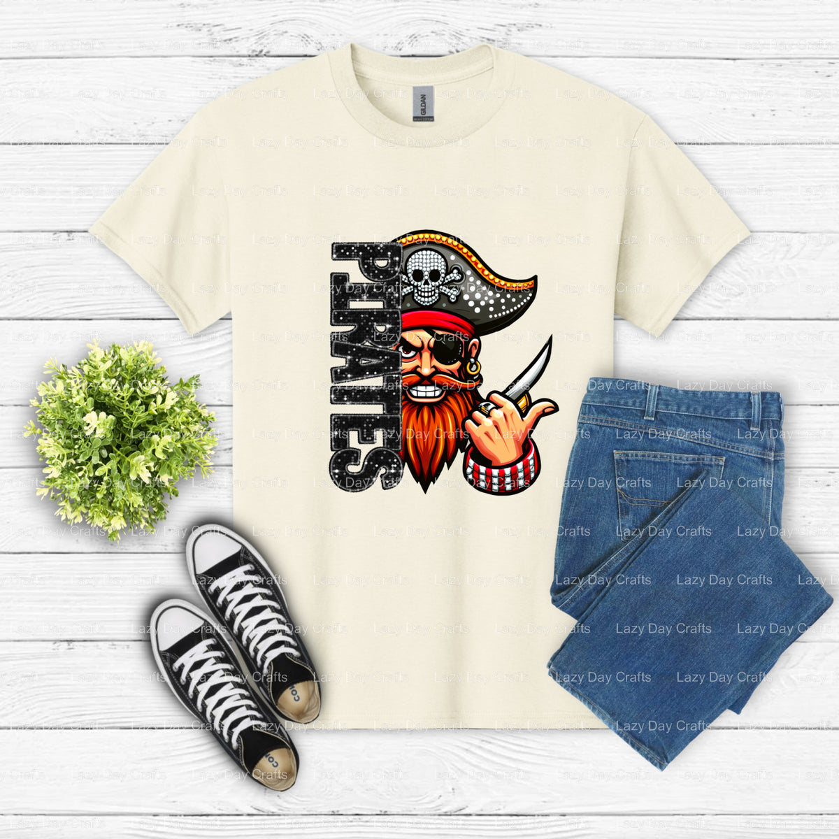 PIRATE ADVENTURE – Pirate DTF Transfer (view 1 of 2) – by Lazy Day Crafts – DTF Transfers – Pirates, Apparel