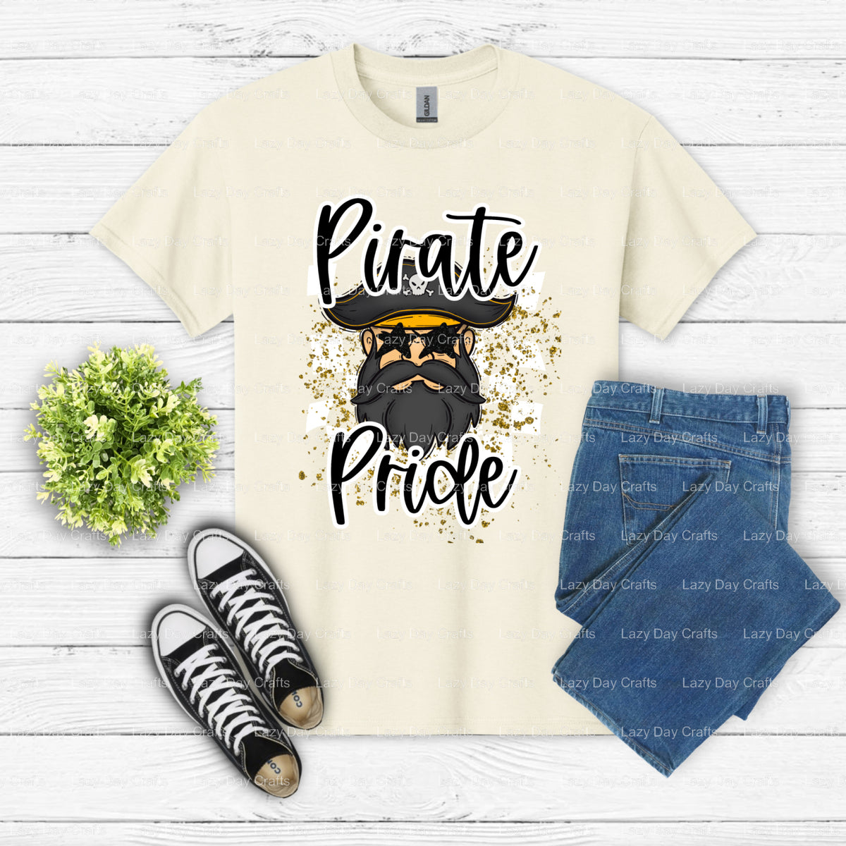 PIRATE PRIDE – Pirate Theme DTF Transfer (view 2 of 2) – by Lazy Day Crafts – DTF Transfers – Pirates, Lazy Day Crafts