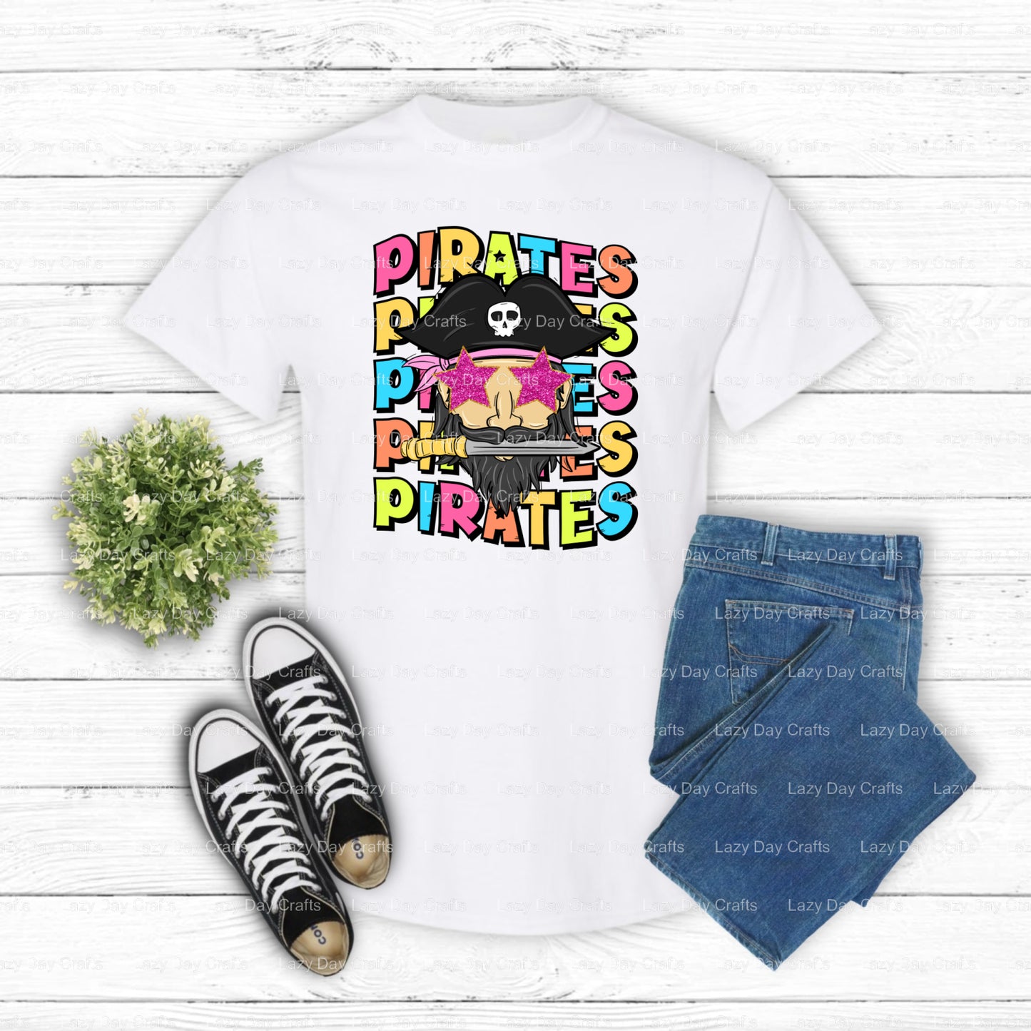 Pirate Skull Swords – Pirate DTF Transfer (view 1 of 2) – by Lazy Day Crafts – DTF Transfers – Lazy Day Crafts, DTF Transfers