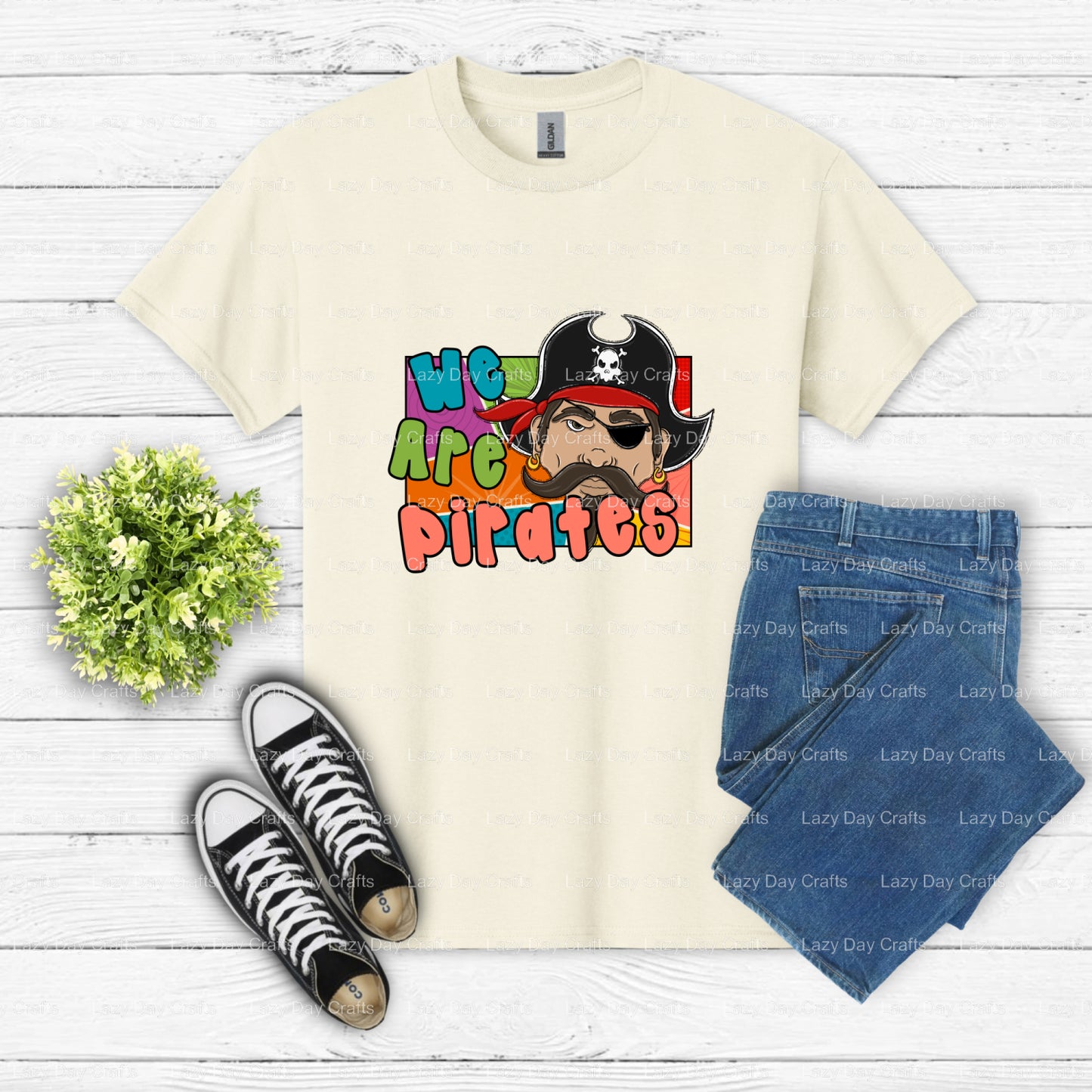 PIRATES – Pirates DTF Transfer (view 2 of 2) – by Lazy Day Crafts – DTF Transfers – Pirates, Apparel